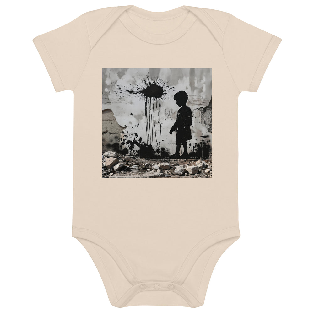 Palestine Wall - Organic Cotton Baby Bodysuit, Cotton Baby Bodysuit Organic Natural