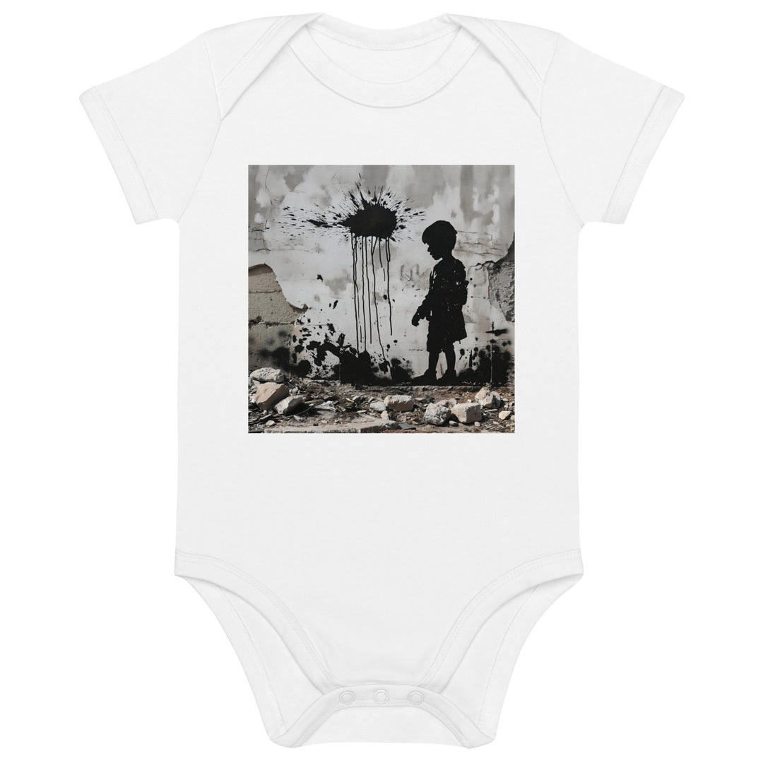 Palestine Wall - Organic Cotton Baby Bodysuit, Cotton Baby Bodysuit White