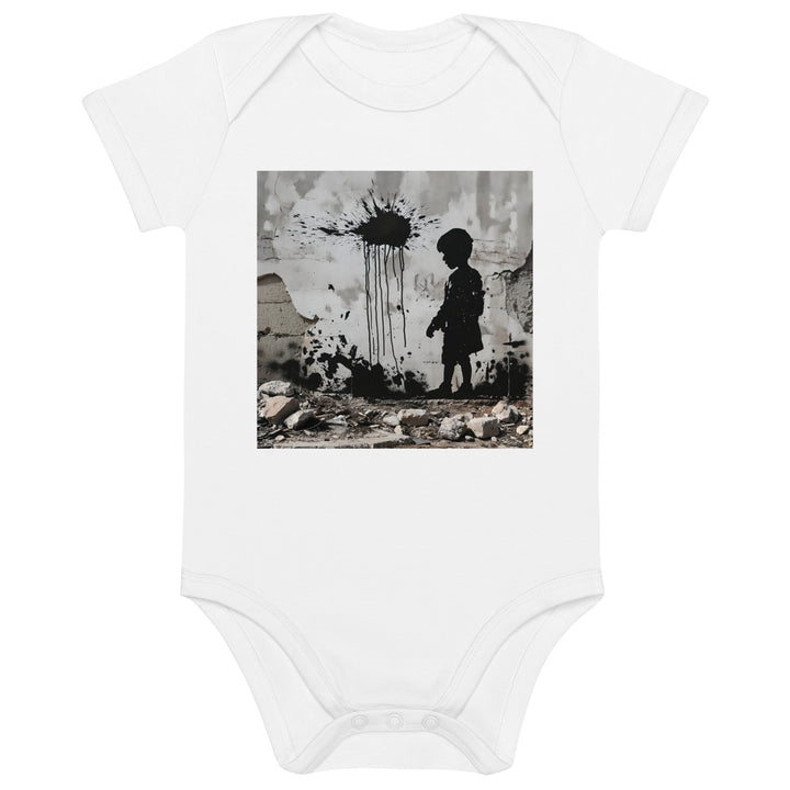 Palestine Wall - Organic Cotton Baby Bodysuit, Cotton Baby Bodysuit White