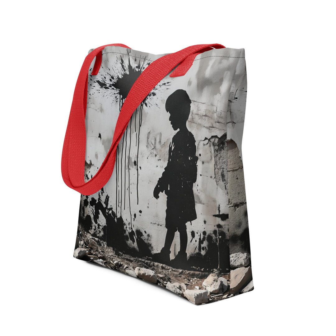 Palestine Wall - Tote Bag, Red 15x15