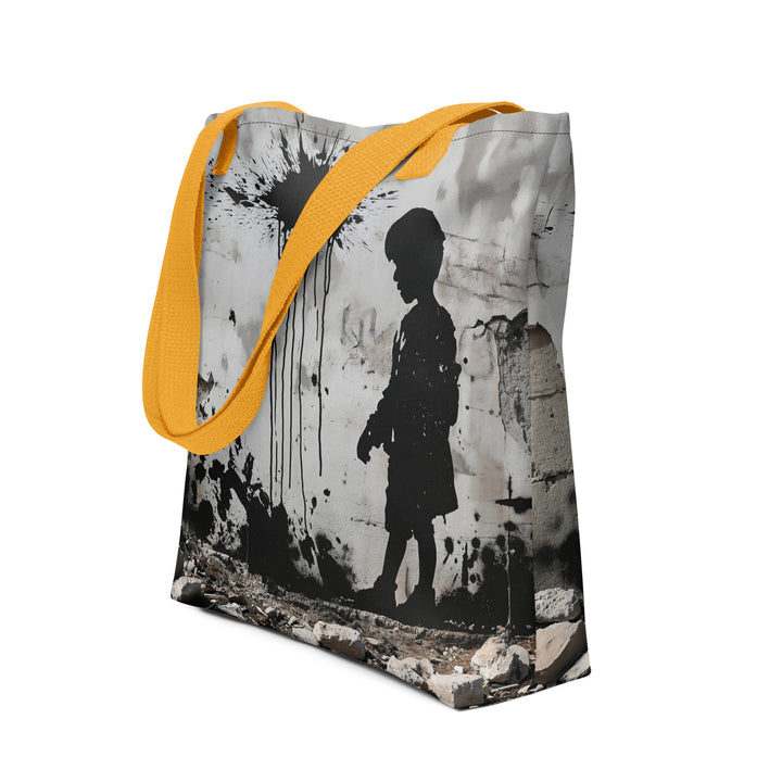 Palestine Wall - Tote Bag, Yellow 15x15