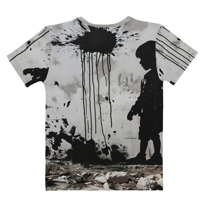 Palestine Wall - Women’s All-Over T-Shirt, Womens Crew Neck T Shirt White