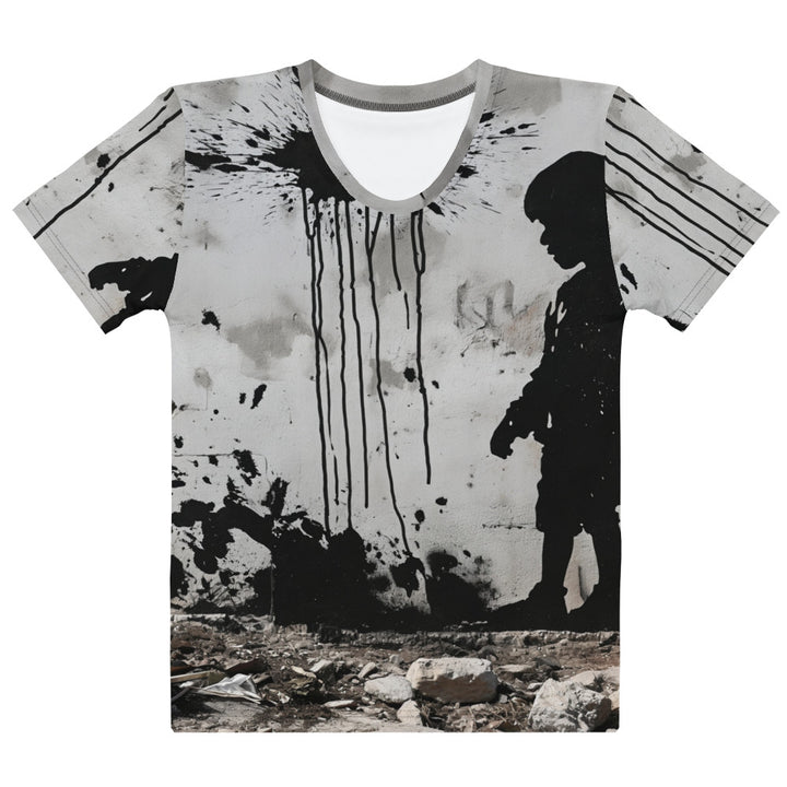 Palestine Wall - Women’s All-Over T-Shirt, Womens Crew Neck T Shirt White