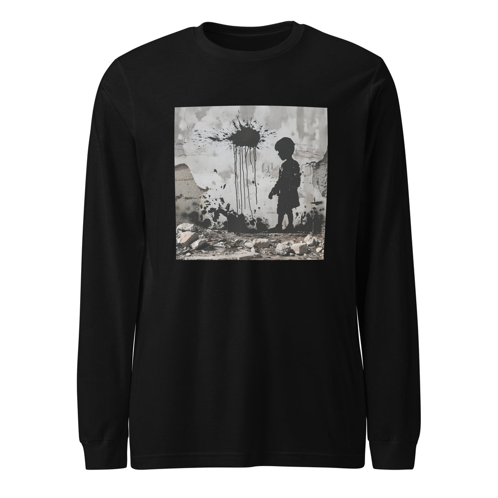 Palestine Wall - Women’s Long Sleeve Tee, Black