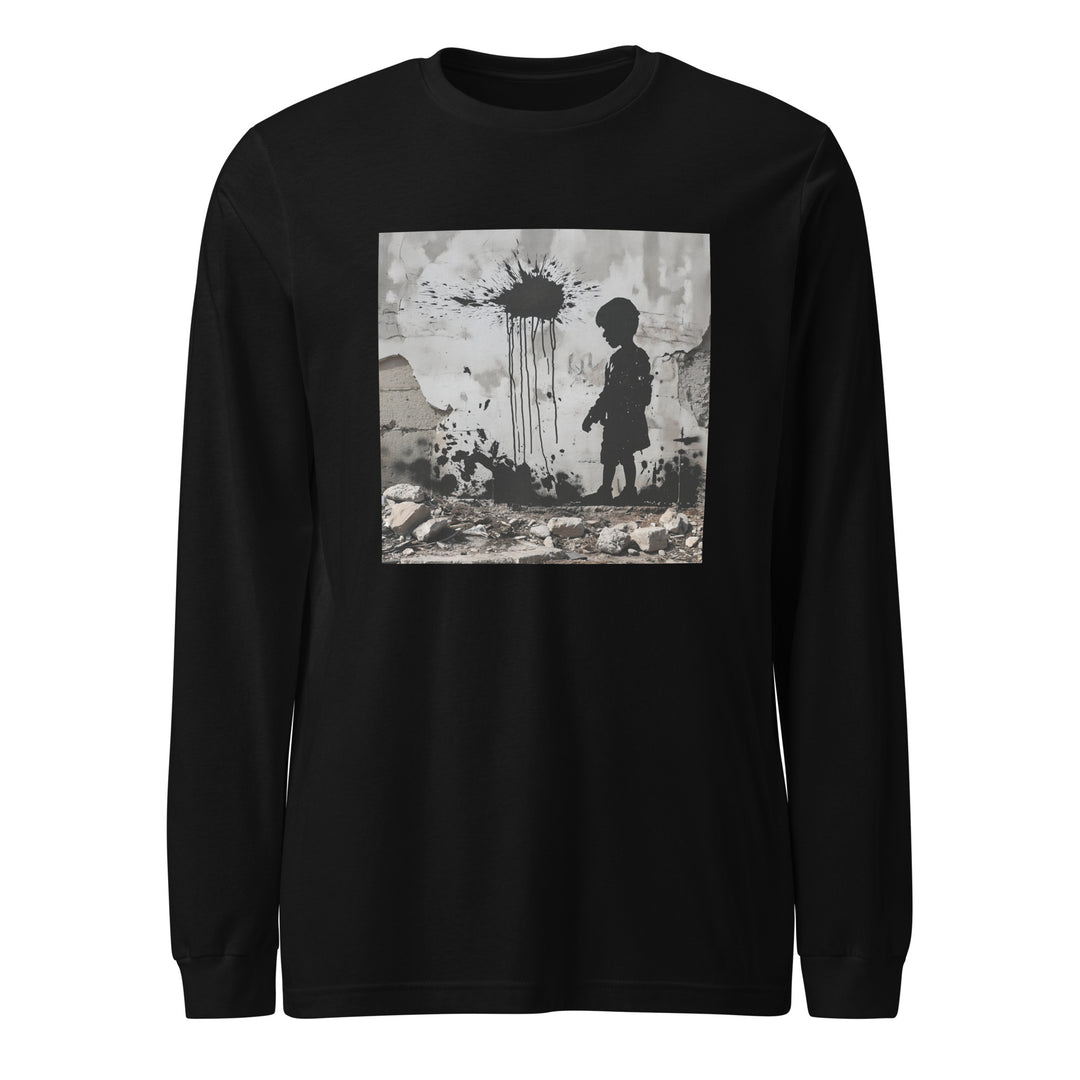 Palestine Wall - Women’s Long Sleeve Tee, Black