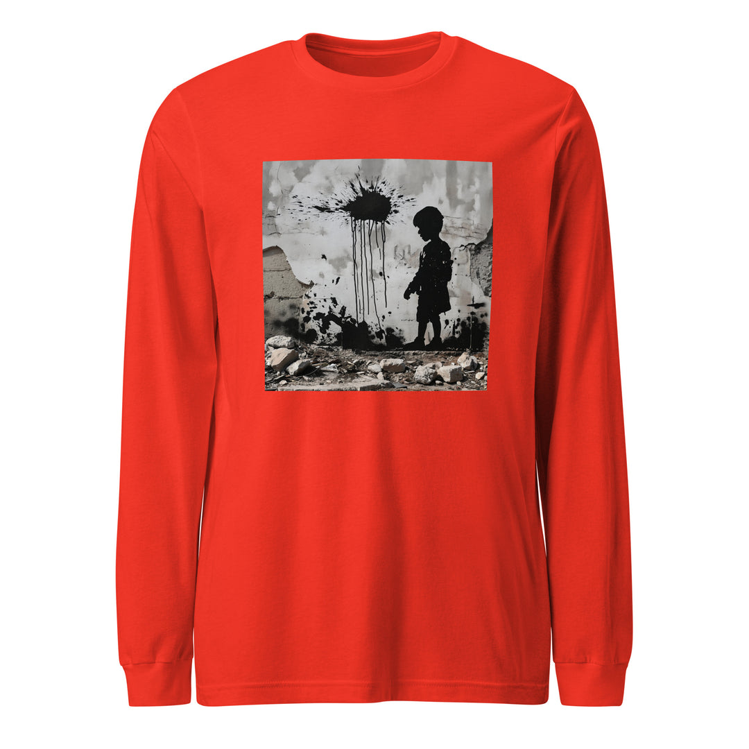 Palestine Wall - Women’s Long Sleeve Tee, Poppy