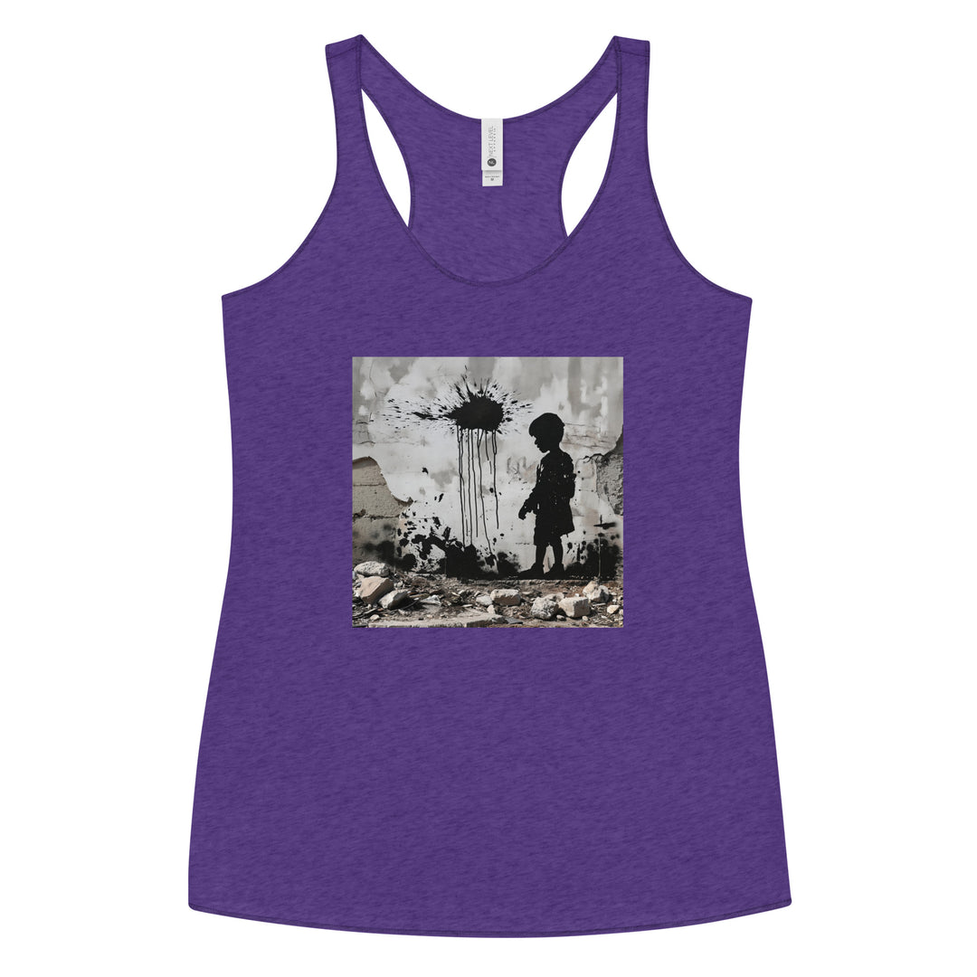 Palestine Wall - Women’s Racerback Tank, Womens Racerback Tank Top Purple Rush