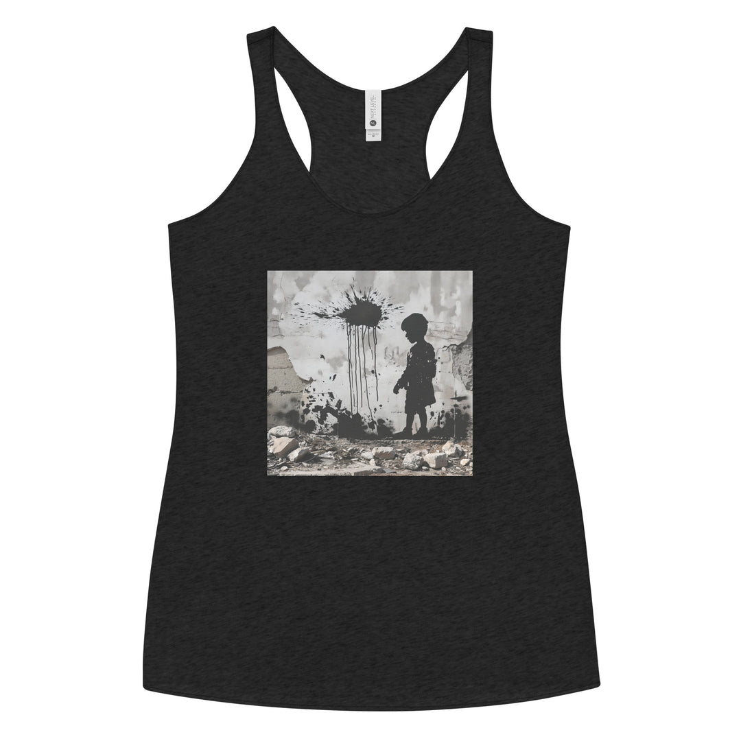 Palestine Wall - Women’s Racerback Tank, Womens Racerback Tank Top Vintage Black