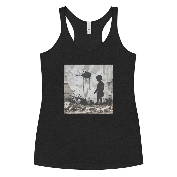 Palestine Wall - Women’s Racerback Tank, Womens Racerback Tank Top Vintage Black