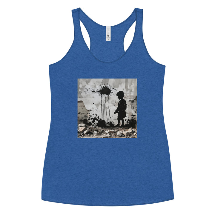 Palestine Wall - Women’s Racerback Tank, Womens Racerback Tank Top Vintage Royal