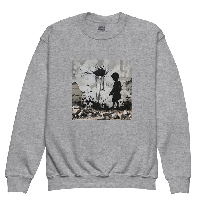 Palestine Wall - Youth Crewneck Sweatshirt, Sport Grey
