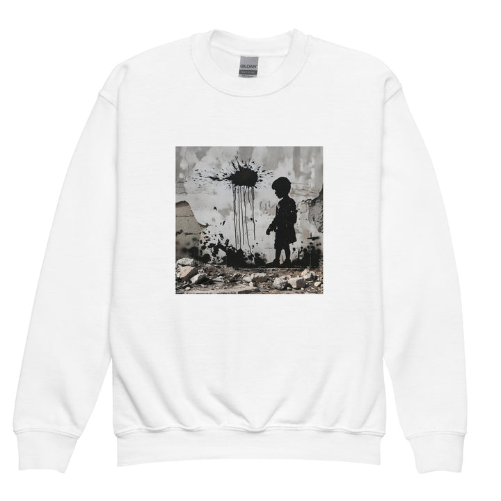 Palestine Wall - Youth Crewneck Sweatshirt, White