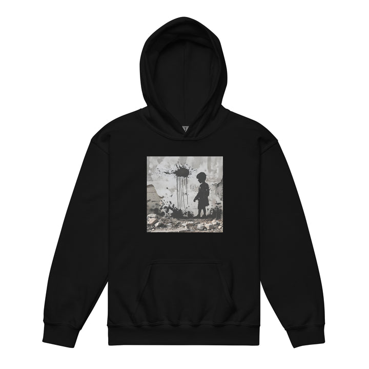 Palestine Wall - Youth Heavy Blend Hoodie, Black