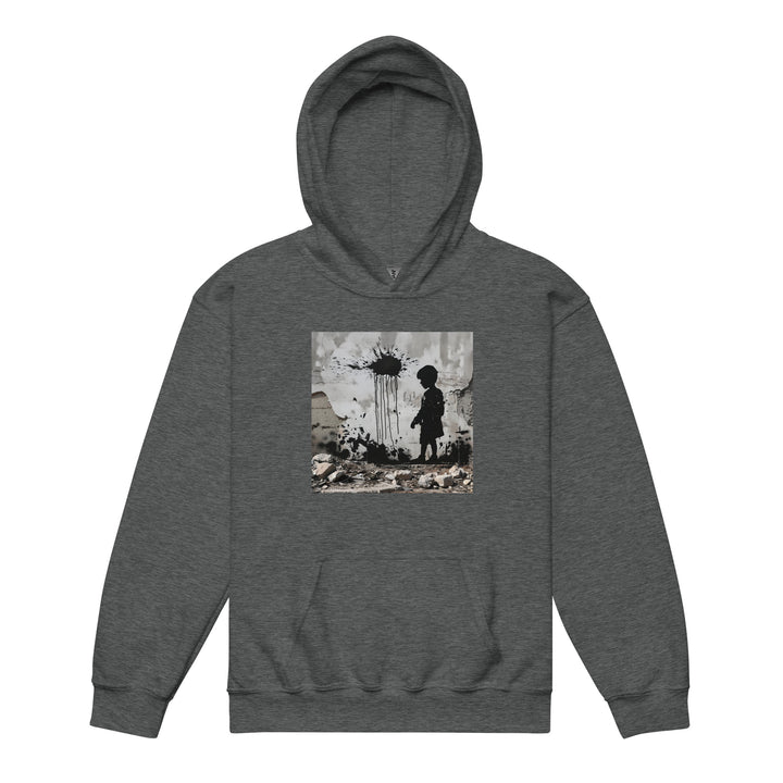 Palestine Wall - Youth Heavy Blend Hoodie, Dark Heather