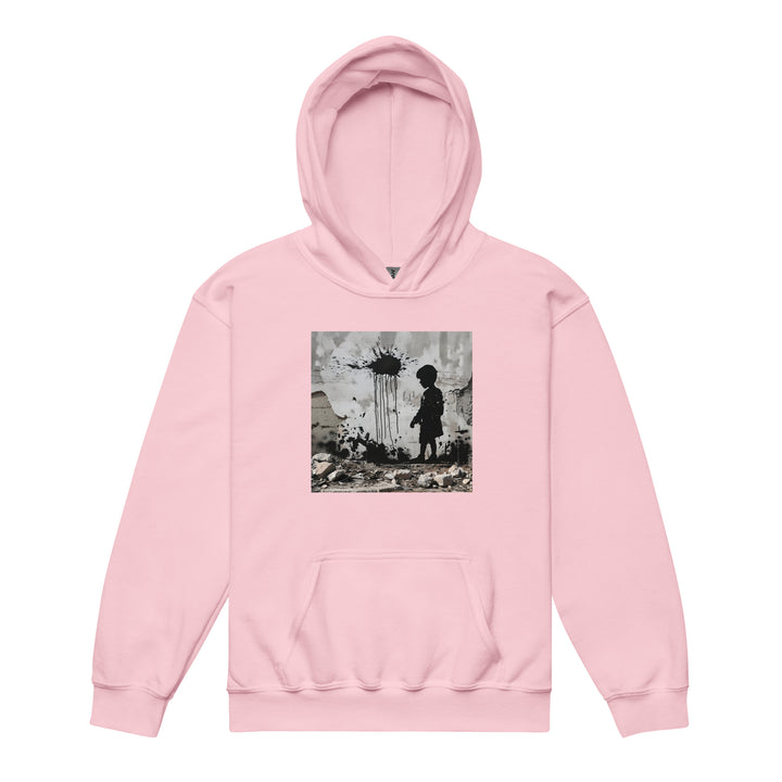 Palestine Wall - Youth Heavy Blend Hoodie, Light Pink