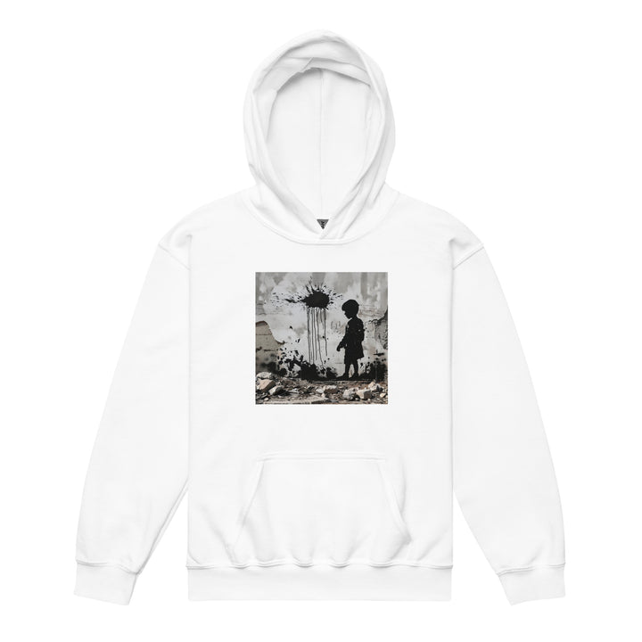 Palestine Wall - Youth Heavy Blend Hoodie, White