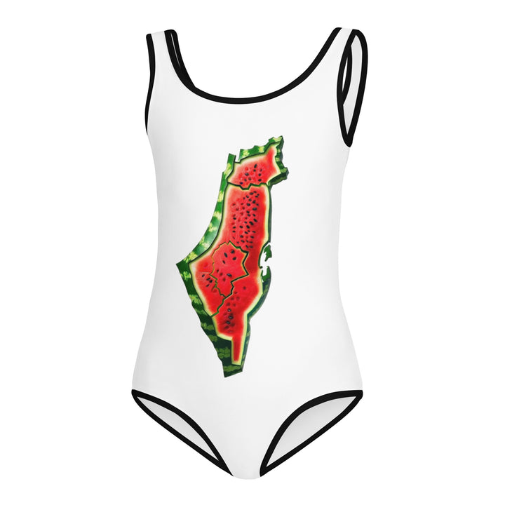 Palestine Watermelon - All-Over Print Kids Swimsuit, Swimsuit White
