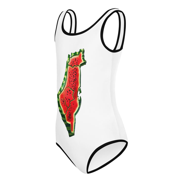 Palestine Watermelon - All-Over Print Kids Swimsuit, Swimsuit White