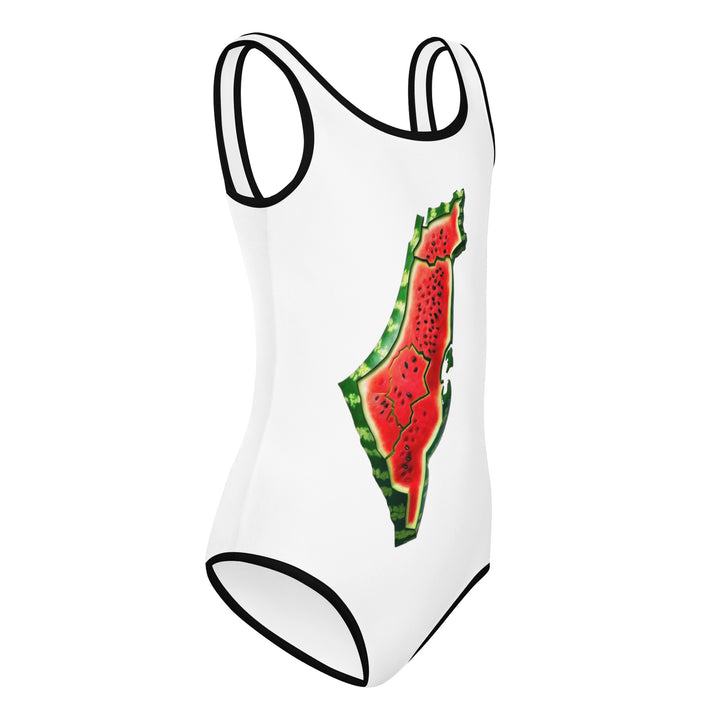 Palestine Watermelon - All-Over Print Kids Swimsuit, Swimsuit White