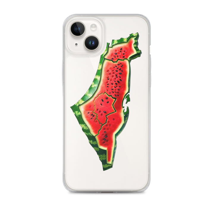 Palestine Watermelon - Clear Case for iPhone®, iPhone iPhone 14 Plus Case On Phone