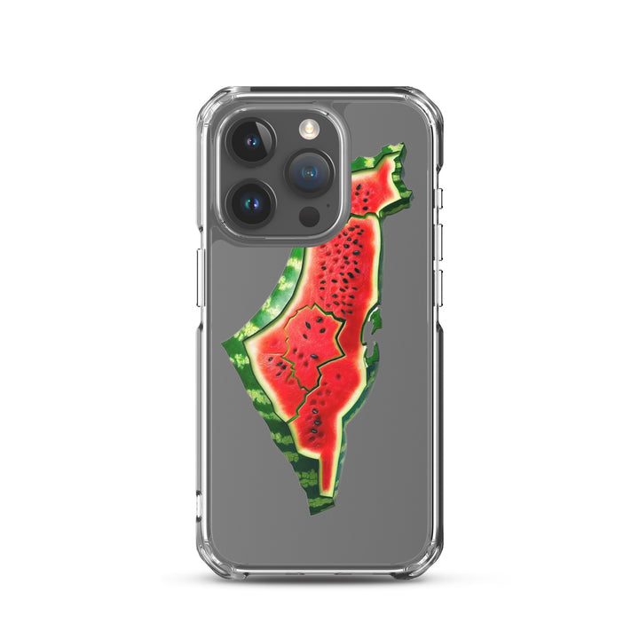 Palestine Watermelon - Clear Case for iPhone®, iPhone iPhone 15 Pro Case On Phone
