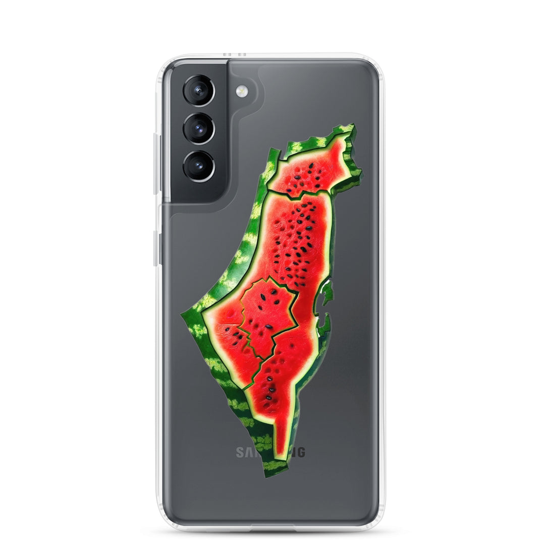 Palestine Watermelon - Clear Case for Samsung®, Samsung Samsung Galaxy S21 Case On Phone