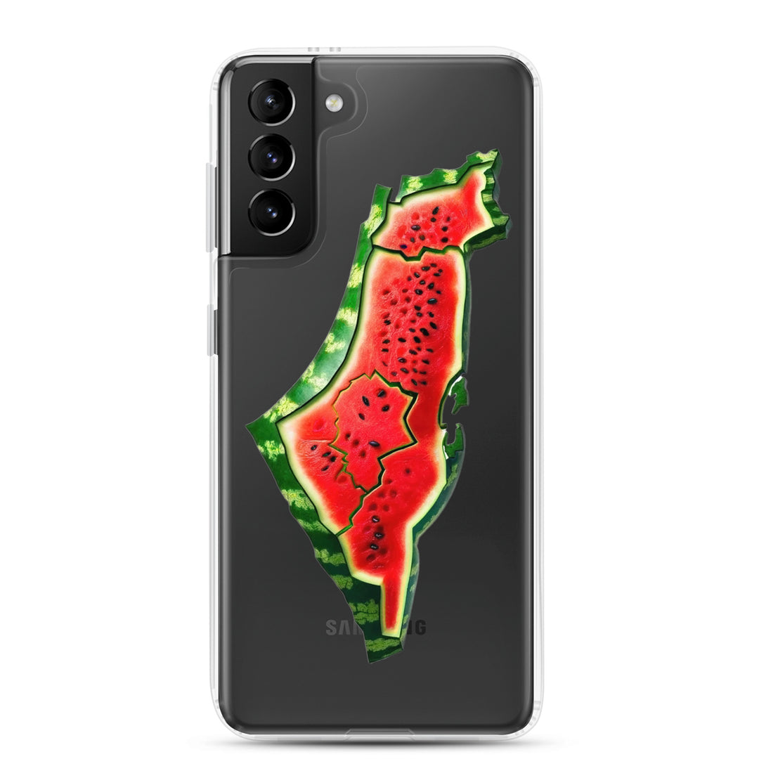 Palestine Watermelon - Clear Case for Samsung®, Samsung Samsung Galaxy S21 Plus Case On Phone