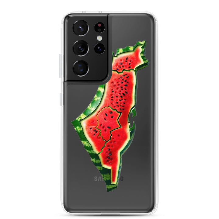 Palestine Watermelon - Clear Case for Samsung®, Samsung Samsung Galaxy S21 Ultra Case On Phone
