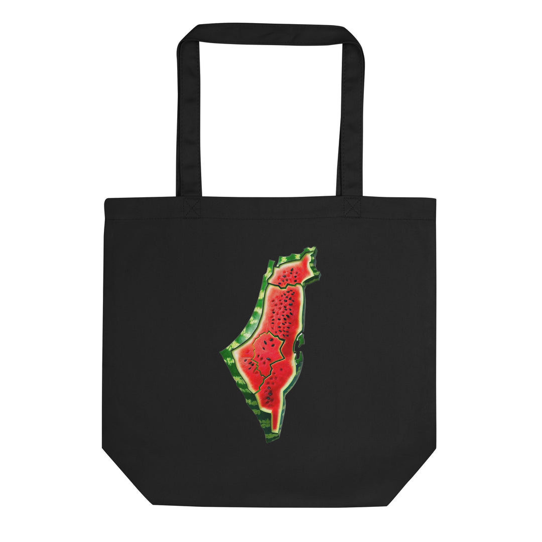 Palestine Watermelon - Eco Tote Bag, Eco Tote Bag Black