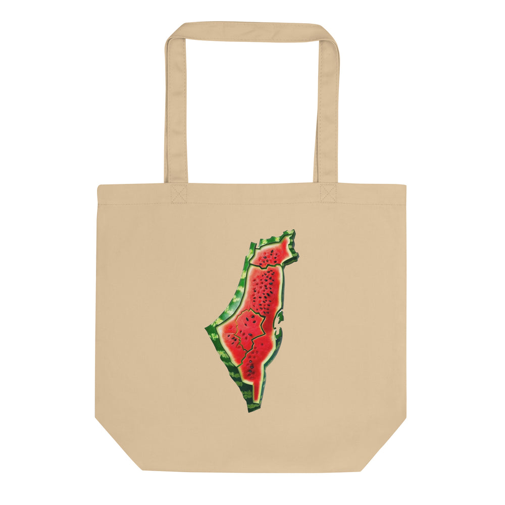 Palestine Watermelon - Eco Tote Bag, Eco Tote Bag Oyster