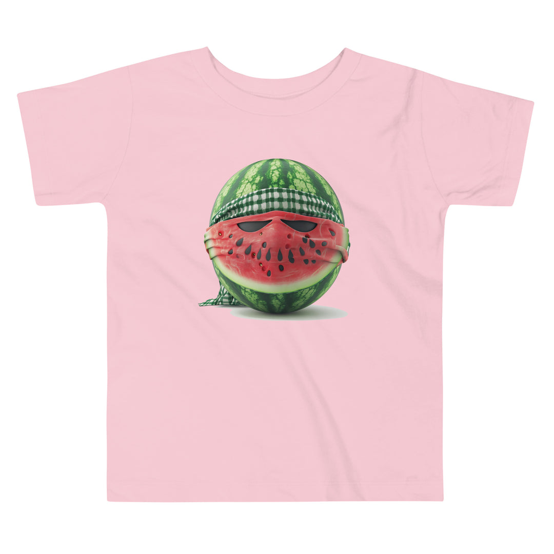 Palestine Watermelon Fighter - Toddler Short Sleeve Tee, Pink