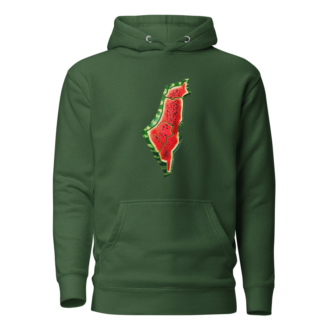 Palestine Watermelon - Men’s Hoodie, Forest Green