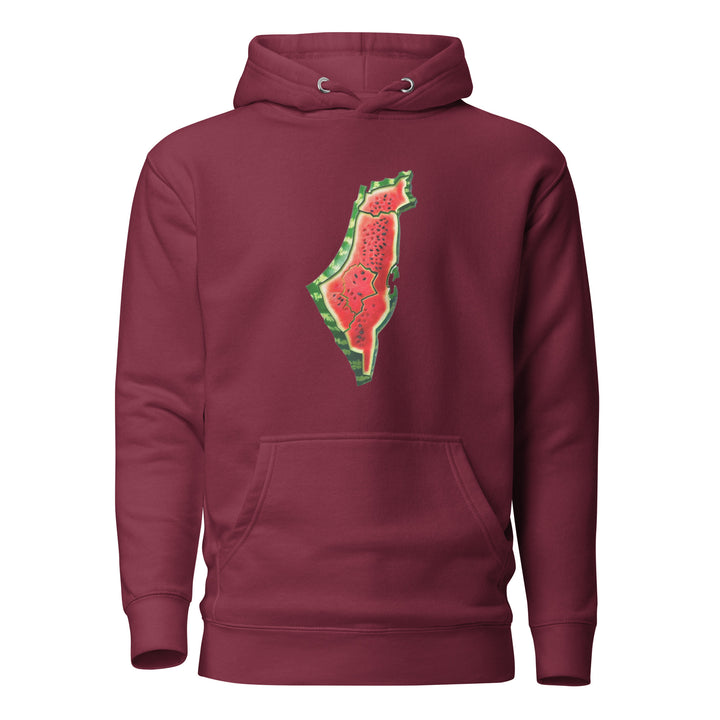 Palestine Watermelon - Men’s Hoodie, Maroon