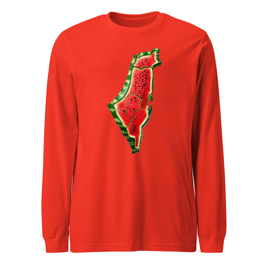 Palestine Watermelon - Men’s Long Sleeve Shirt, Poppy