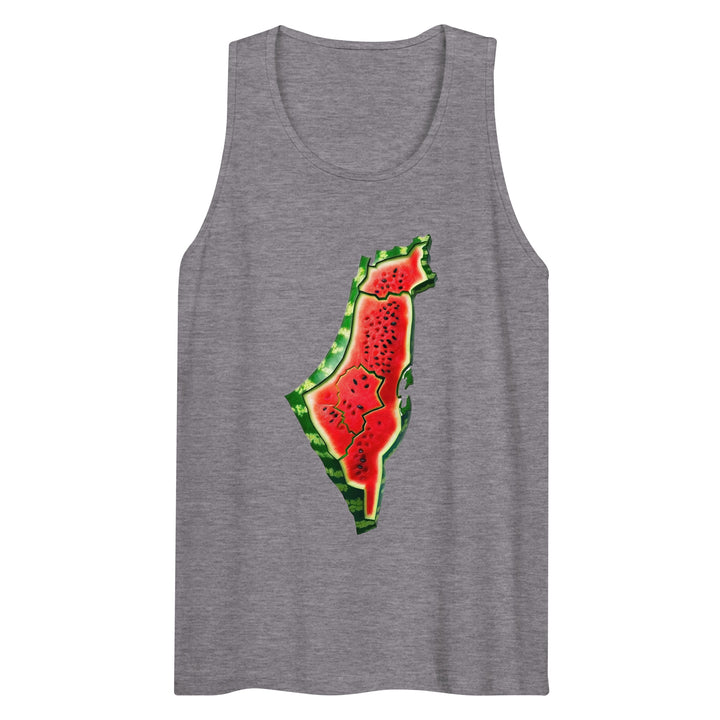 Palestine Watermelon - Men’s Premium Tank Top, Mens Premium Tank Top Athletic Heather