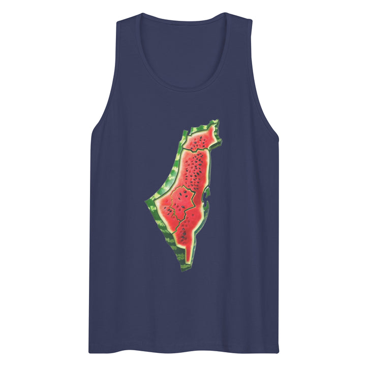 Palestine Watermelon - Men’s Premium Tank Top, Mens Premium Tank Top Harbor Blue