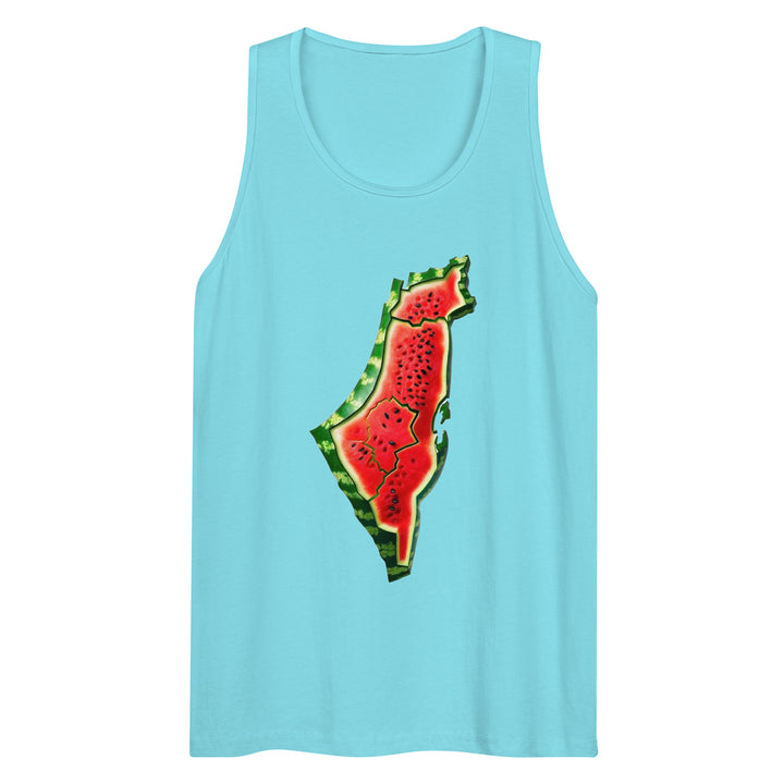 Palestine Watermelon - Men’s Premium Tank Top, Mens Premium Tank Top Pacific Blue