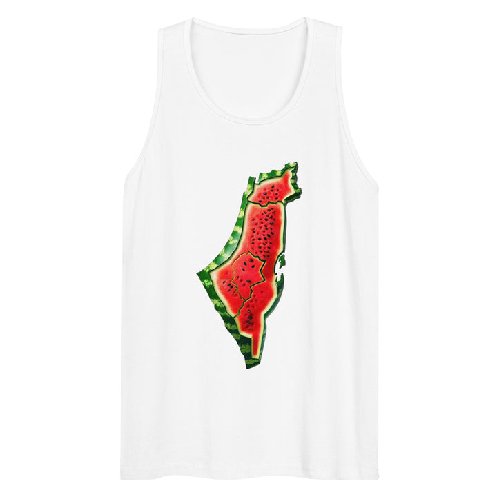 Palestine Watermelon - Men’s Premium Tank Top, Mens Premium Tank Top White