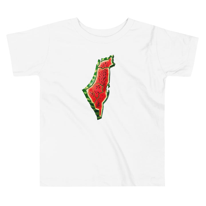 Palestine Watermelon - Toddler Short Sleeve Tee, White