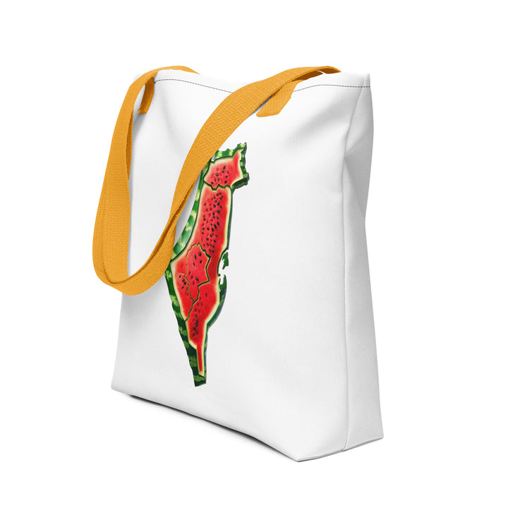 Palestine Watermelon - Tote Bag, Yellow 15x15