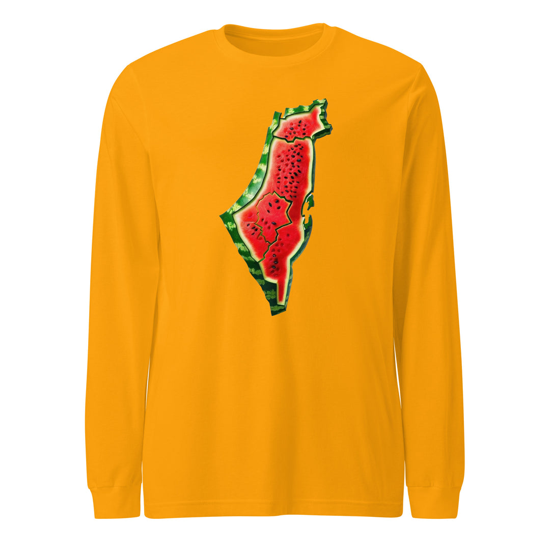 Palestine Watermelon - Women’s Long Sleeve Tee, Gold