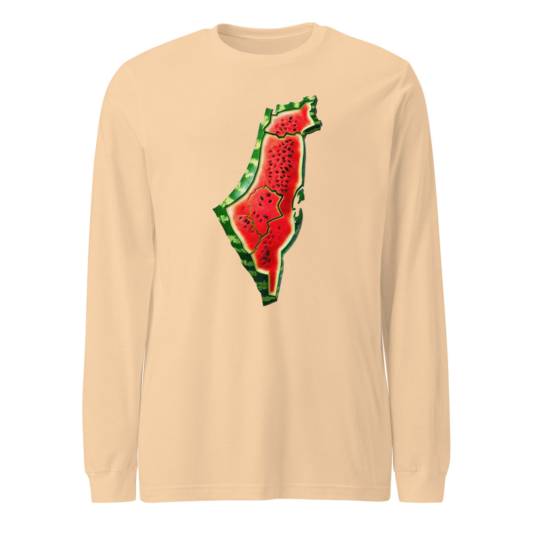 Palestine Watermelon - Women’s Long Sleeve Tee, Sand Dune
