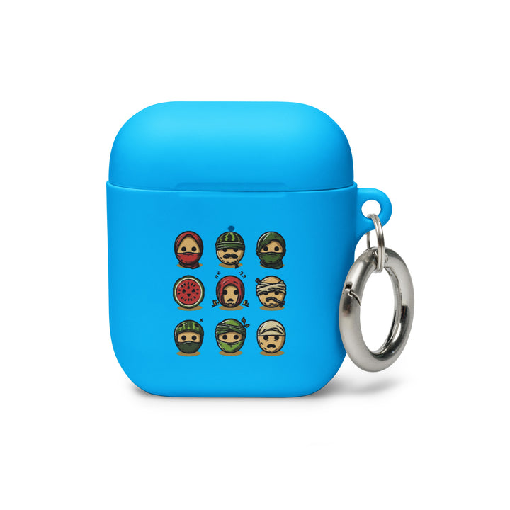 Palestine Emoji - Rubber Case for AirPods® Gen 1 &amp; 2, AirPods Blue AirPods