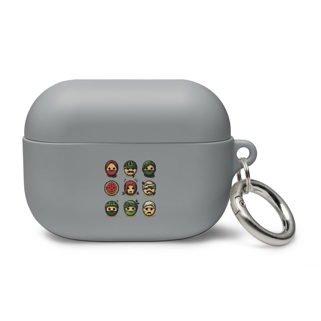 Palestine Emoji - Rubber Case for AirPods® Gen 1 &amp; 2, AirPods Grey AirPods Pro