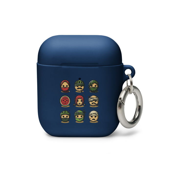 Palestine Emoji - Rubber Case for AirPods® Gen 1 &amp; 2, AirPods Navy AirPods