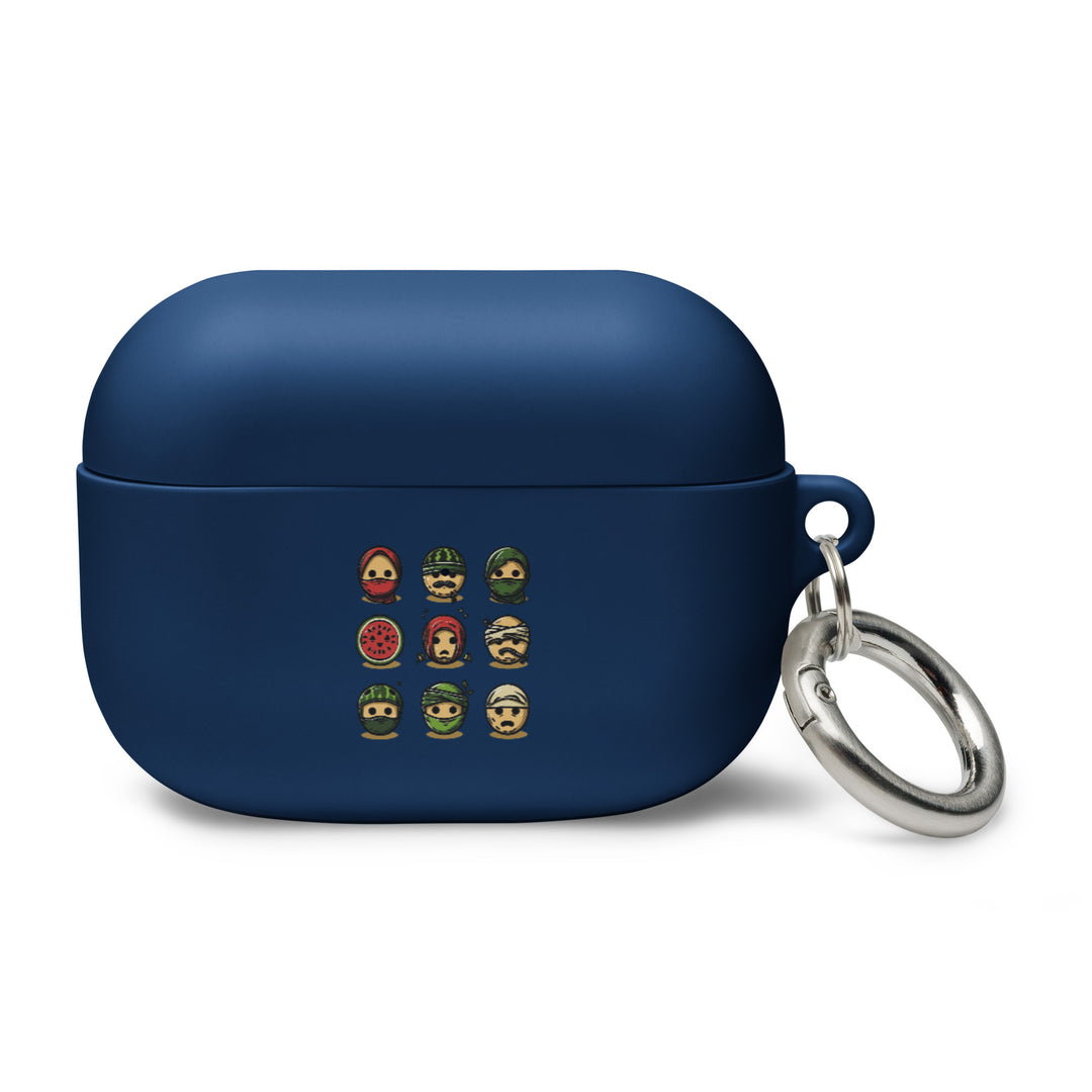 Palestine Emoji - Rubber Case for AirPods® Gen 1 &amp; 2, AirPods Navy AirPods Pro