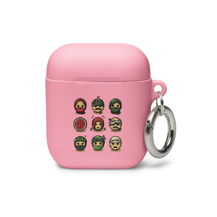 Palestine Emoji - Rubber Case for AirPods® Gen 1 &amp; 2, AirPods Pink AirPods