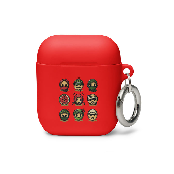Palestine Emoji - Rubber Case for AirPods® Gen 1 &amp; 2, AirPods Red AirPods