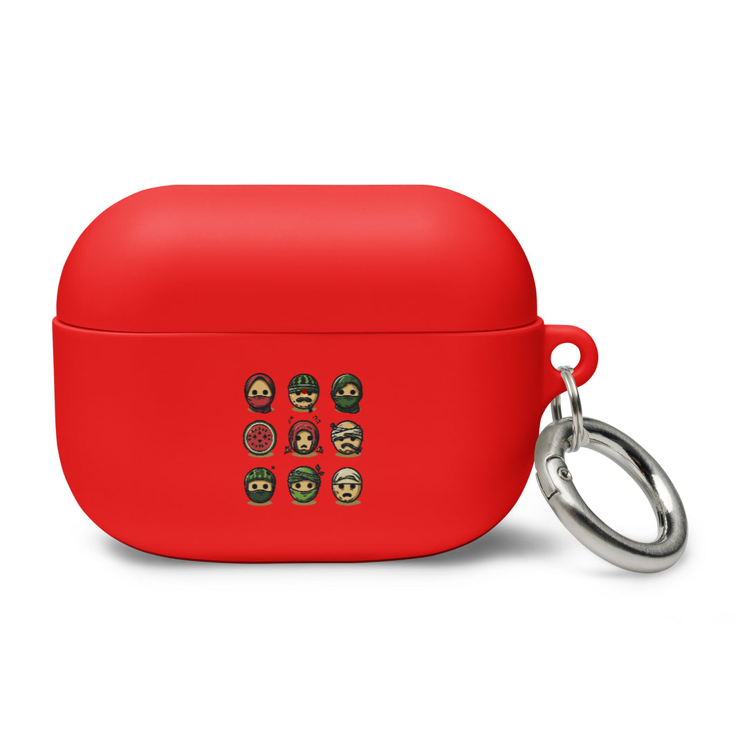 Palestine Emoji - Rubber Case for AirPods® Gen 1 &amp; 2, AirPods Red AirPods Pro