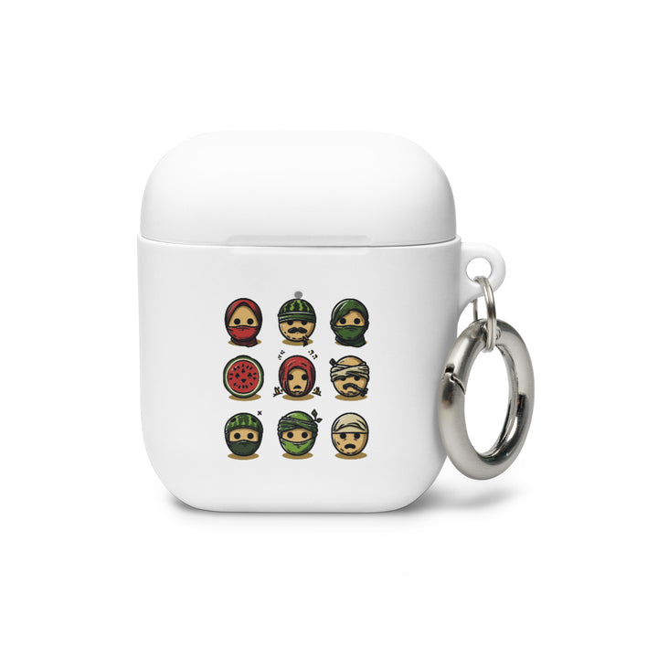 Palestine Emoji - Rubber Case for AirPods® Gen 1 &amp; 2, White AirPods